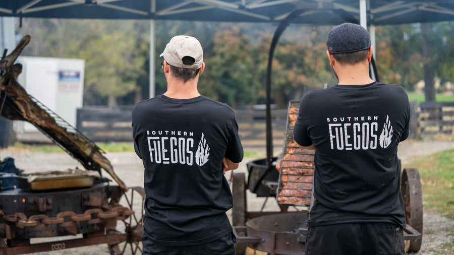 Asado event by the lake