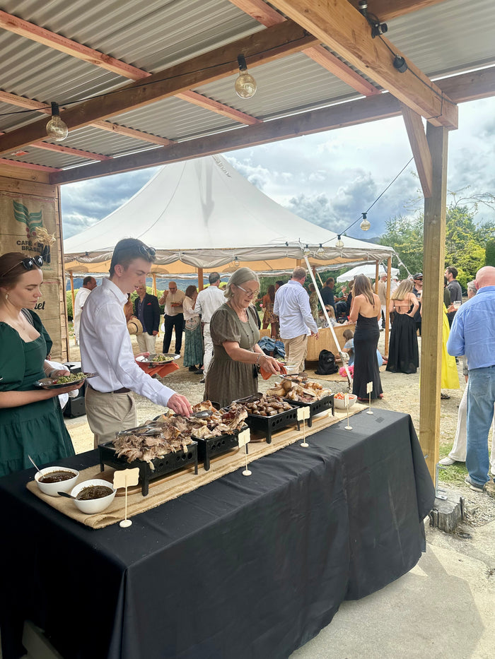 Open fire buffet event
